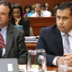 George Zimmerman, right, with jury consultant Robert Hirschhorn (Getty Images)